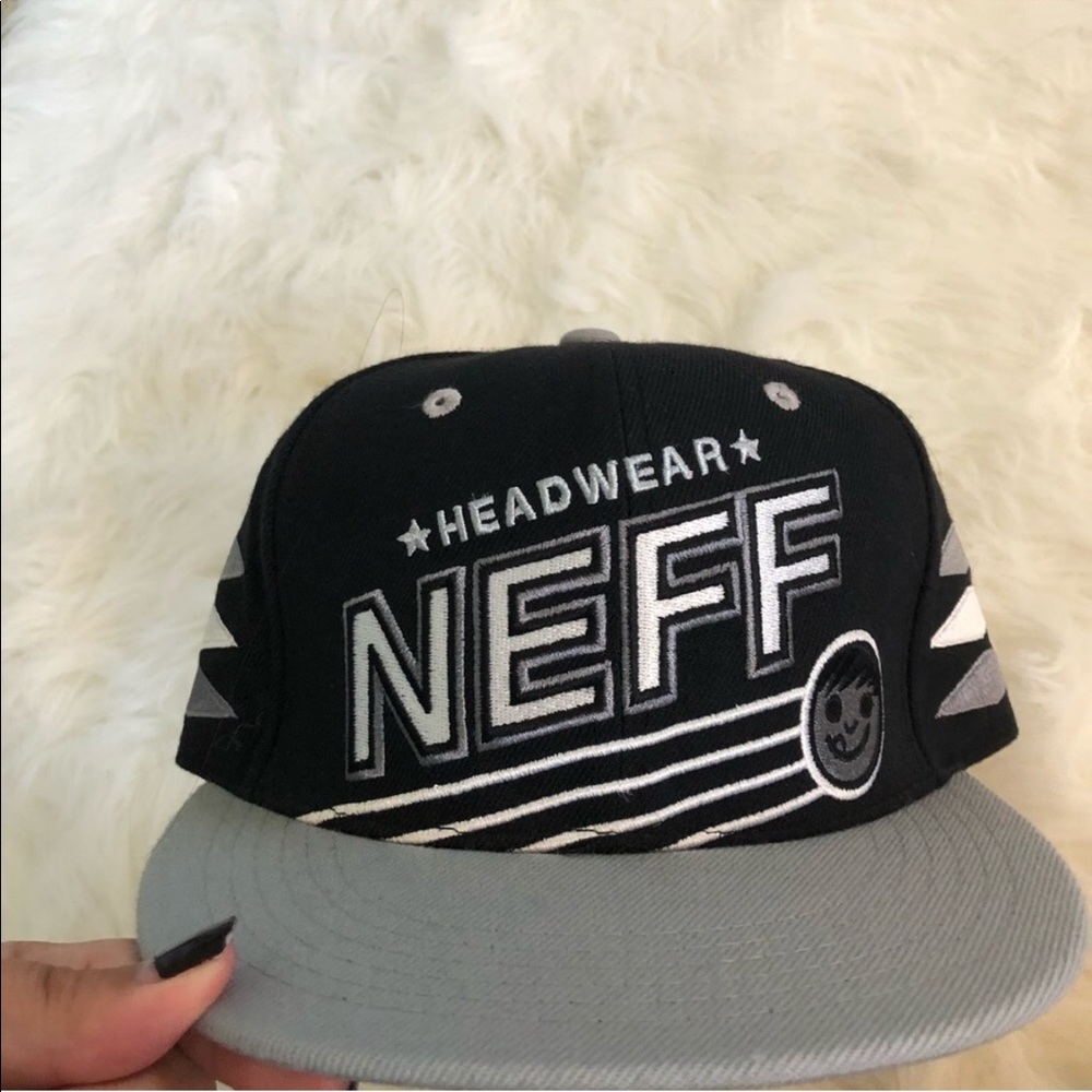 Neff headwear baseball hat black silver grey summer snap back spring skateboard